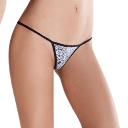PASSION - EROTIC LINE WHITE THONG ONE SIZE ANIMAL PRINT
